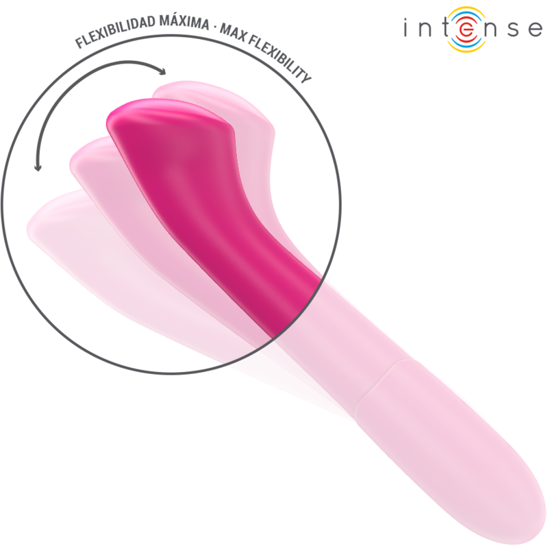 INTENSE - PATY VIBRATEUR 19 CM FLEXIBLE 10 VIBRATIONS MODÈLE 2 ROSE INTENSE FUN