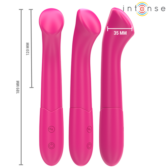 INTENSE - PATY VIBRATEUR 19 CM FLEXIBLE 10 VIBRATIONS MODÈLE 2 ROSE INTENSE FUN
