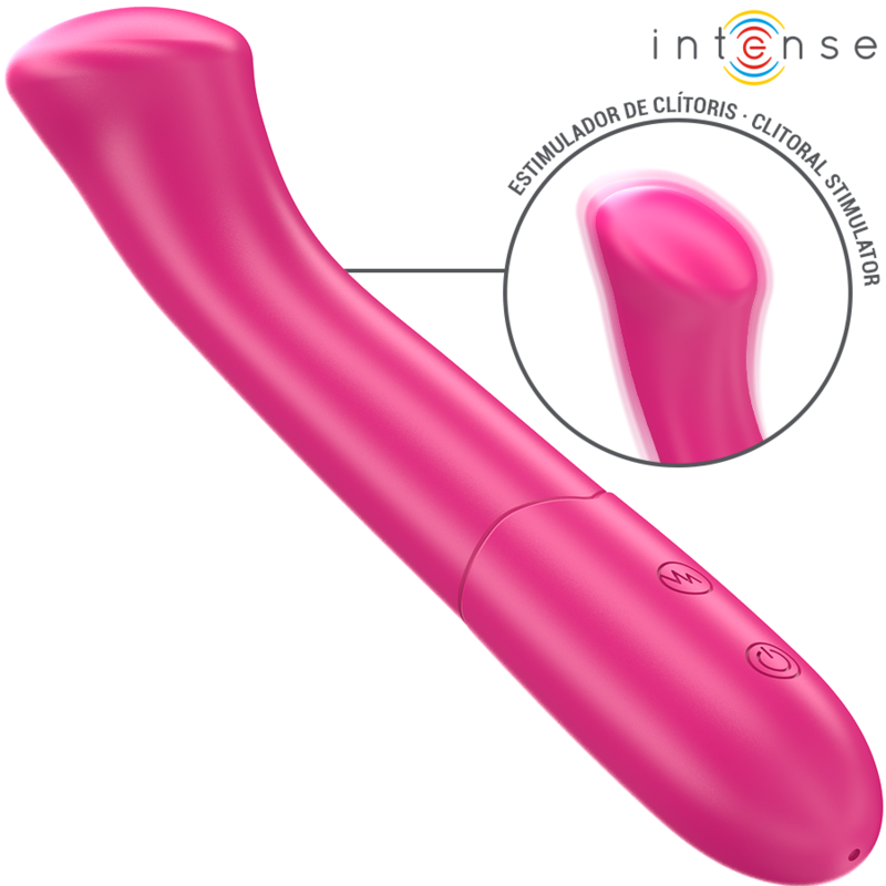 INTENSE - PATY VIBRATEUR 19 CM FLEXIBLE 10 VIBRATIONS MODÈLE 2 ROSE INTENSE FUN