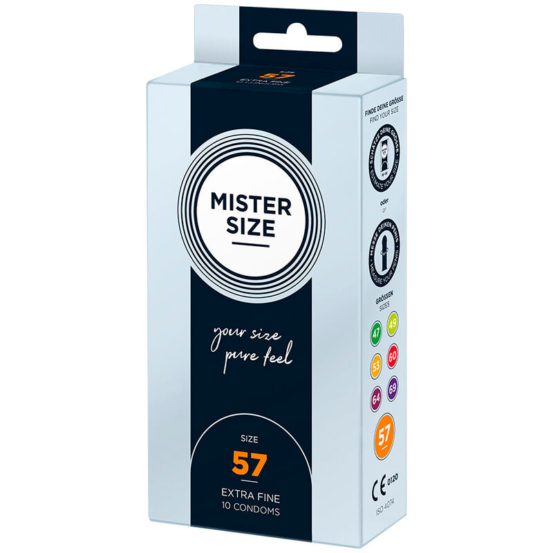 MISTER SIZE - PRÉSERVATIF TAILLE L 57 MM (10 UNITÉS) MISTER SIZE