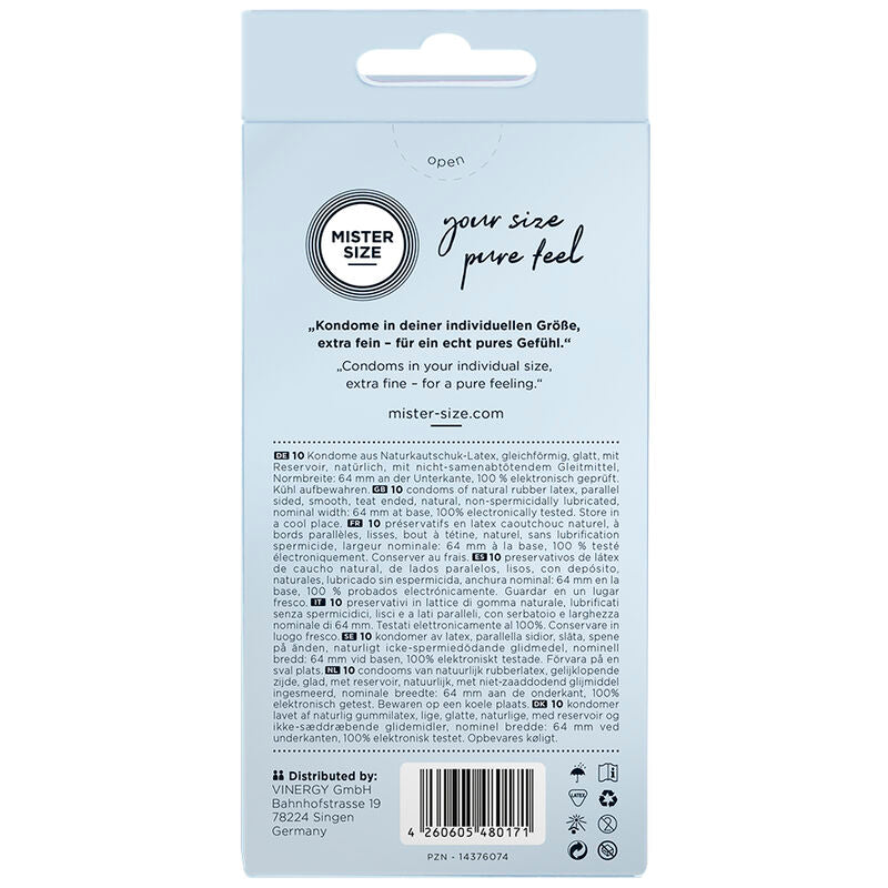 MISTER SIZE - PRÉSERVATIFS TAILLE XXL 64 MM (10 UNITÉS) MISTER SIZE