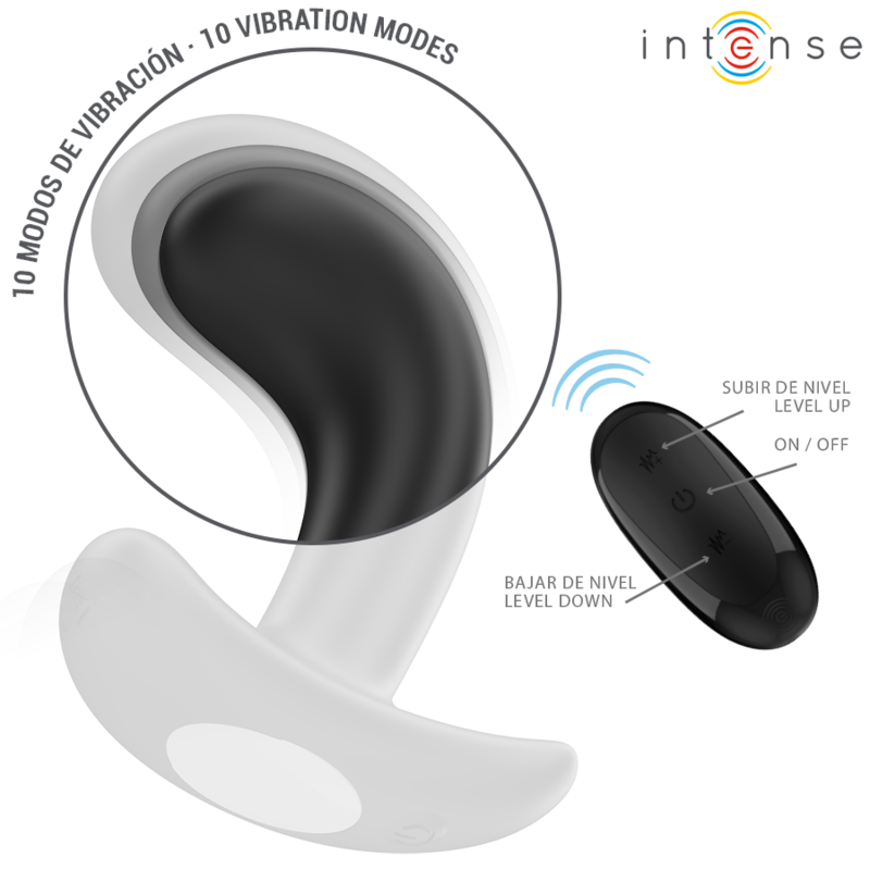 INTENSE - CHANDLER ANAL PLUG 10 VIBRATIONS NOIR TÉLÉCOMMANDE INTENSE ANAL TOYS