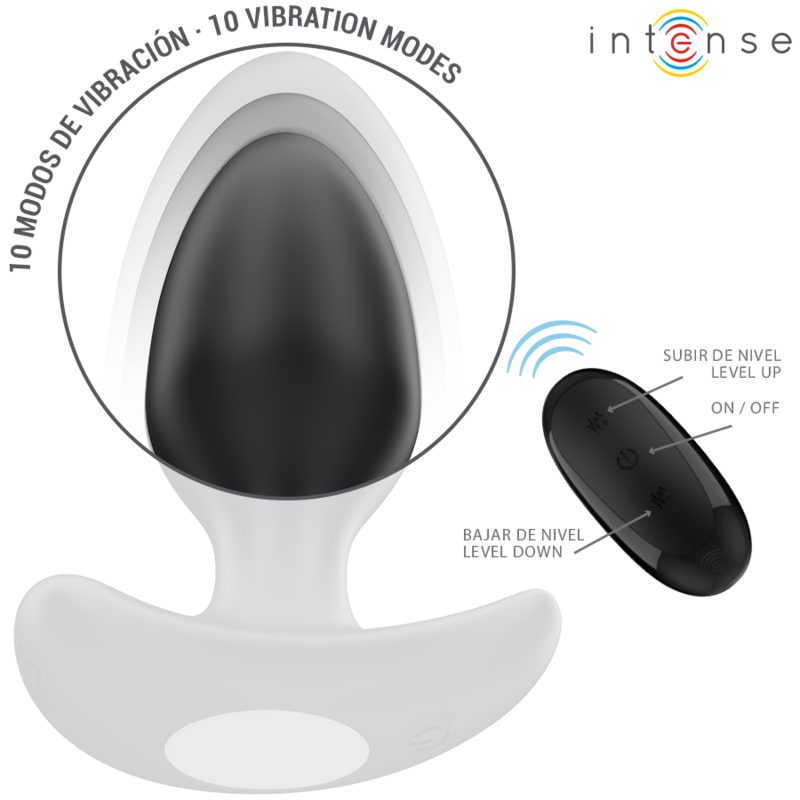 INTENSE - JOEY ANAL PLUG 10 VIBRATIONS NOIR TÉLÉCOMMANDE INTENSE ANAL TOYS