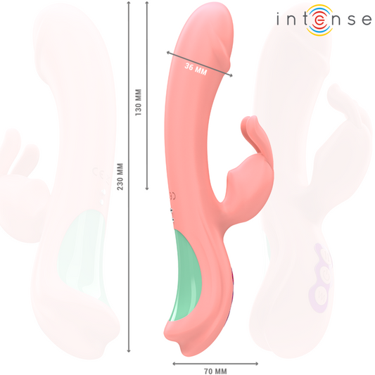 INTENSE - RACHEL VIBRATEUR RABBIT 5 VIBRATIONS ROSE INTENSE FUN
