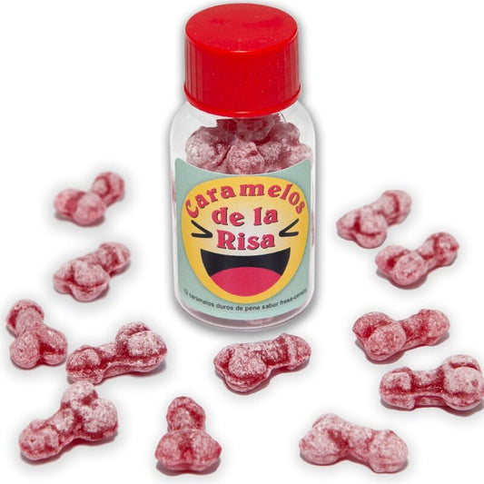 DIABLO PICANTE - 12 BONBONS RIRE EN FORME DE PÉNIS FRAISE/CERISE DIABLO PICANTE