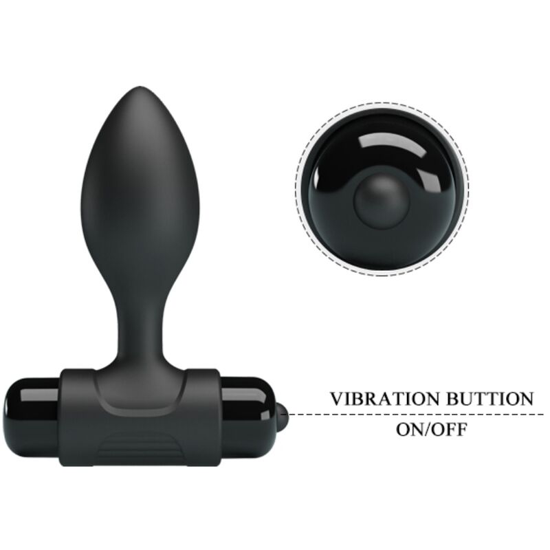 PRETTY LOVE - VIBRA BUTT 10 VIBRATIONS PLUG ANAL NOIR PRETTY LOVE
