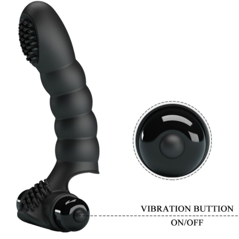 PRETTY LOVE - VIBRATEUR DOIGT ALEXANDER 10 VIBRATIONS NOIR PRETTY LOVE