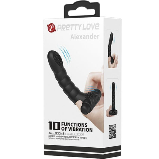 PRETTY LOVE - VIBRATEUR DOIGT ALEXANDER 10 VIBRATIONS NOIR PRETTY LOVE