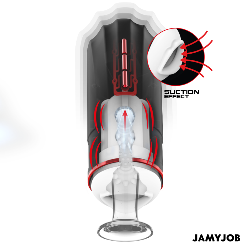 JAMYJOB - MASTURBATEUR BUCCAL AUTOMATIQUE MEGABITE 5 MODES D'ASPIRATION ET DE VIBRATION JAMYJOB