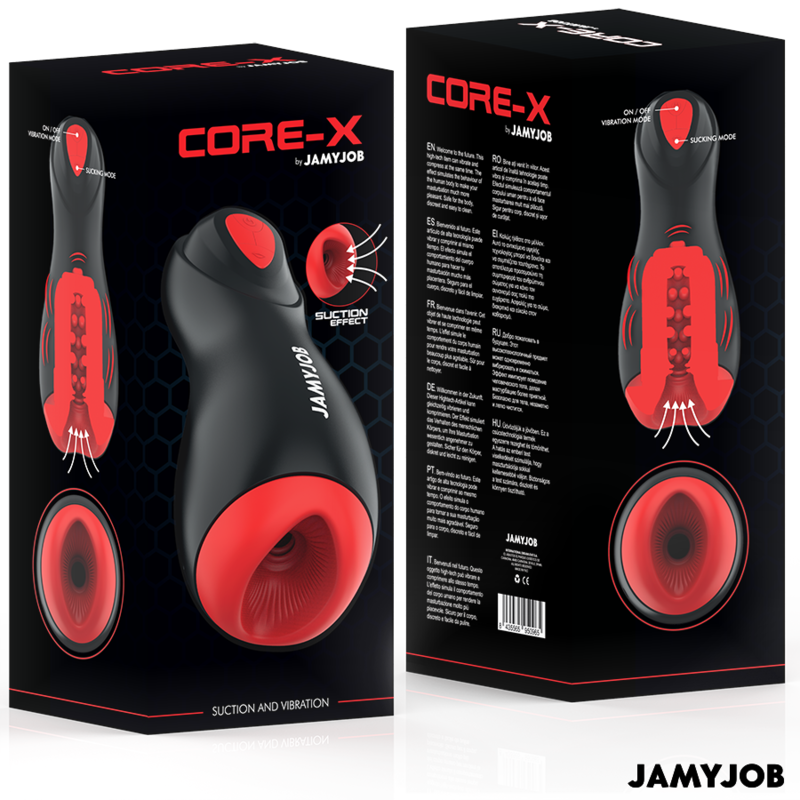 JAMYJOB - MASTURBATEUR AUTOMATIQUE CORE-X 5 MODES D'ASPIRATION ET DE VIBRATION JAMYJOB