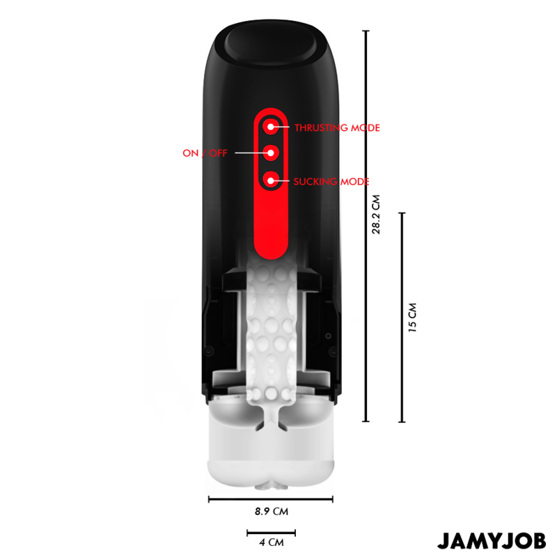 JAMYJOB - MASTURBATEUR VAGIN AUTOMATIQUE PHANTOM 5 MODES D'ASPIRATION ET DE POUSSE JAMYJOB