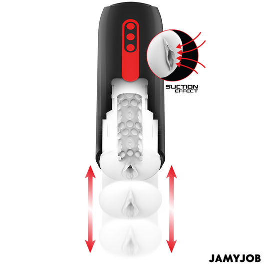 JAMYJOB - MASTURBATEUR VAGIN AUTOMATIQUE PHANTOM 5 MODES D'ASPIRATION ET DE POUSSE JAMYJOB
