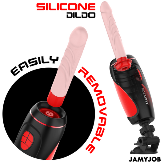 JAMYJOB - MASTURBATEUR AUTOMATIQUE PYSTON BASE AVEC DILDO À TÉLÉCOMMANDE JAMYJOB