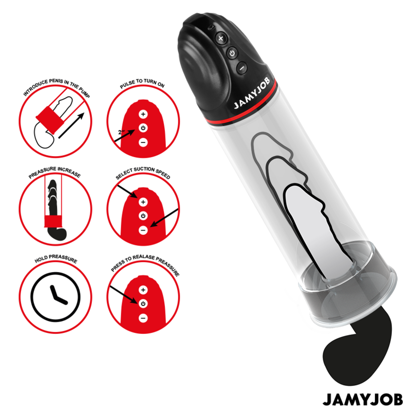 JAMYJOB - POMPE AUTOMATIQUE XPAND 3 NIVEAUX D'ASPIRATION GRIS JAMYJOB