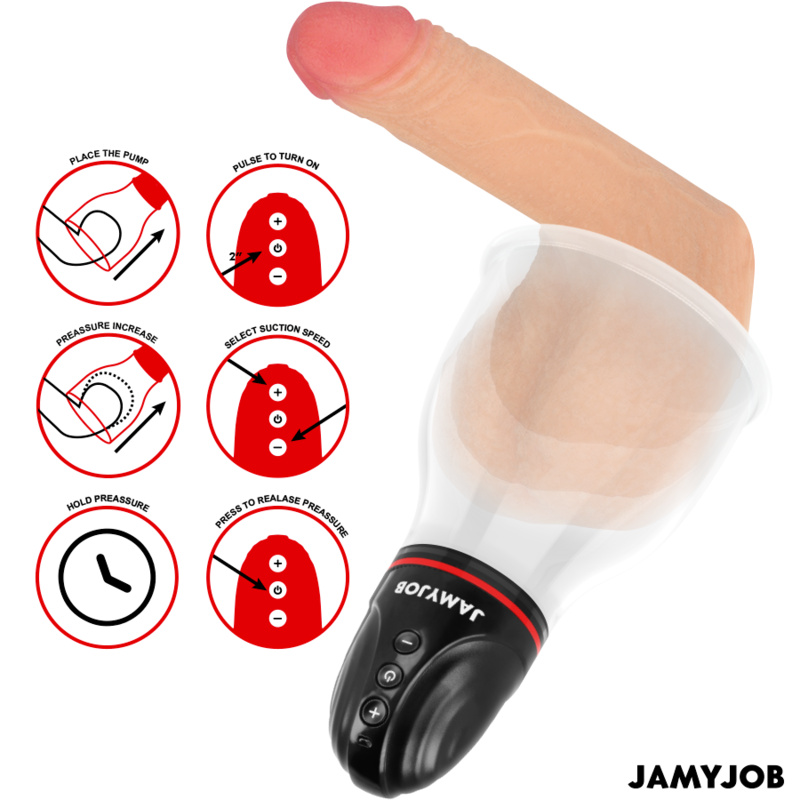 JAMYJOB - XPAND LITE POMPE À TESTICULES AUTOMATIQUE 3 NIVEAUX D'ASPIRATION GRIS JAMYJOB