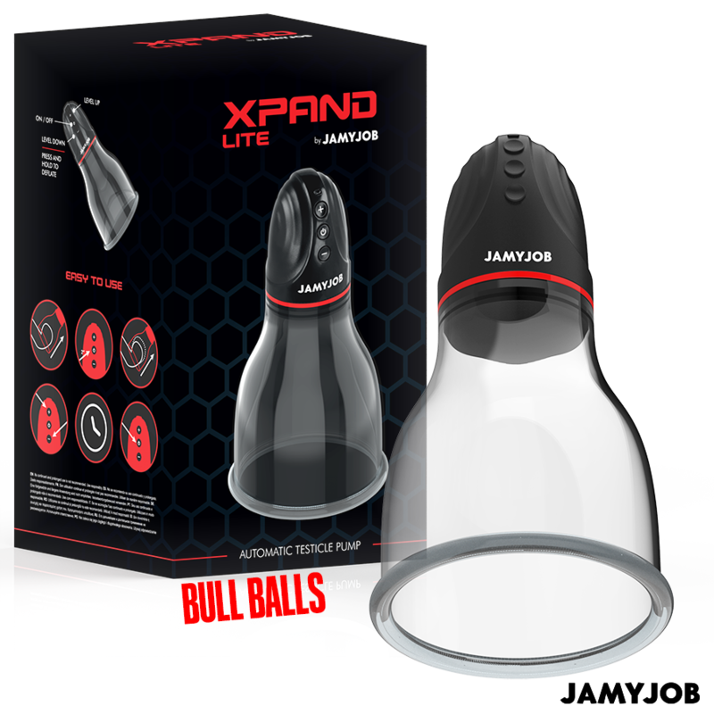 JAMYJOB - XPAND LITE POMPE À TESTICULES AUTOMATIQUE 3 NIVEAUX D'ASPIRATION GRIS JAMYJOB