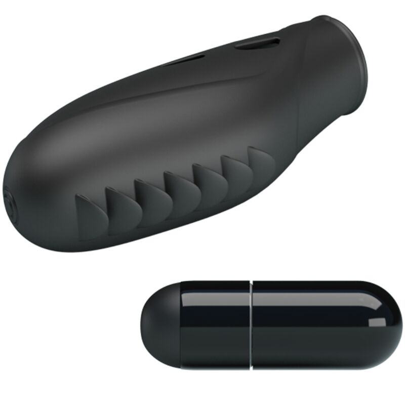 PRETTY LOVE - VIBRATEUR DOIGT EN SILICONE GILO NOIR PRETTY LOVE