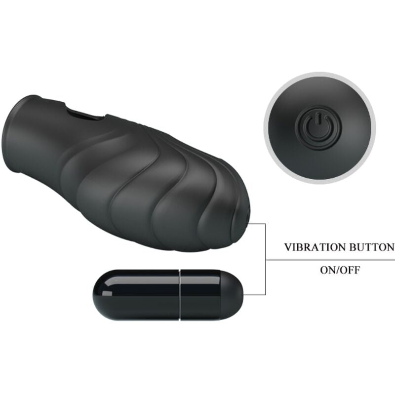 PRETTY LOVE - VIBRATEUR DE DOIGT EN SILICONE LICH NOIR PRETTY LOVE