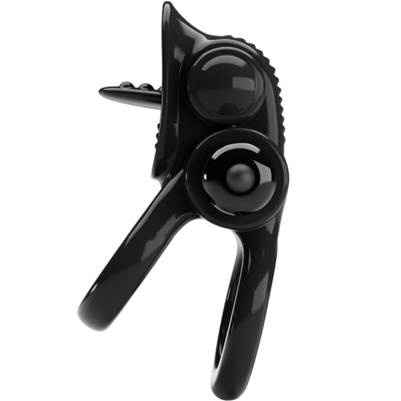 PRETTY LOVE - PASSIONATE RING DOUBLE ANNEAU VIBRANT + STIMULATEUR DE CLITORIS NOIR PRETTY LOVE