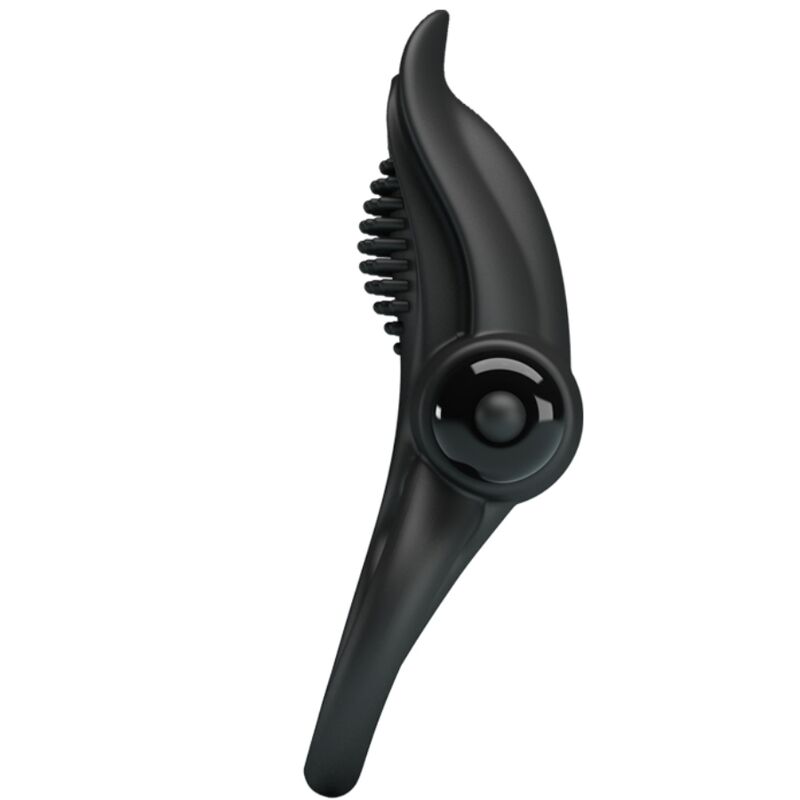 PRETTY LOVE - DOUBLE ANNEAU VIBRANT + STIMULATEUR DE CLITORIS 10 VIBRATIONS NOIR PRETTY LOVE