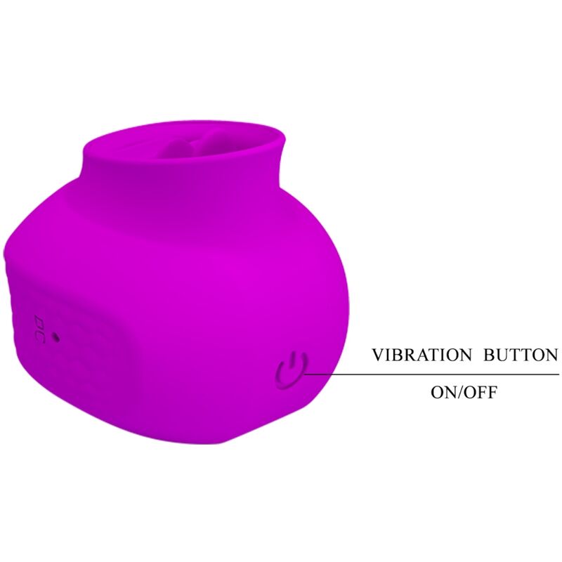 PRETTY LOVE - STIMULATEUR DE CLITORIS ESTELLE TONGUE 12 VIBRATIONS VIOLET PRETTY LOVE