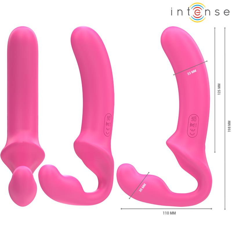 INTENSE - AMY DOUBLE VIBRATEUR 20 CM ROSE TÉLÉCOMMANDE INTENSE FUN