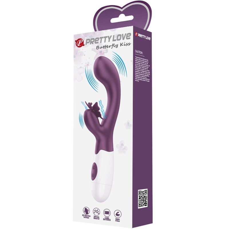 PRETTY LOVE - BUTTERFLY KISS VIBRATEUR RABBIT ET STIMULATEUR DE POINT G VIOLET PRETTY LOVE FLIRTATION