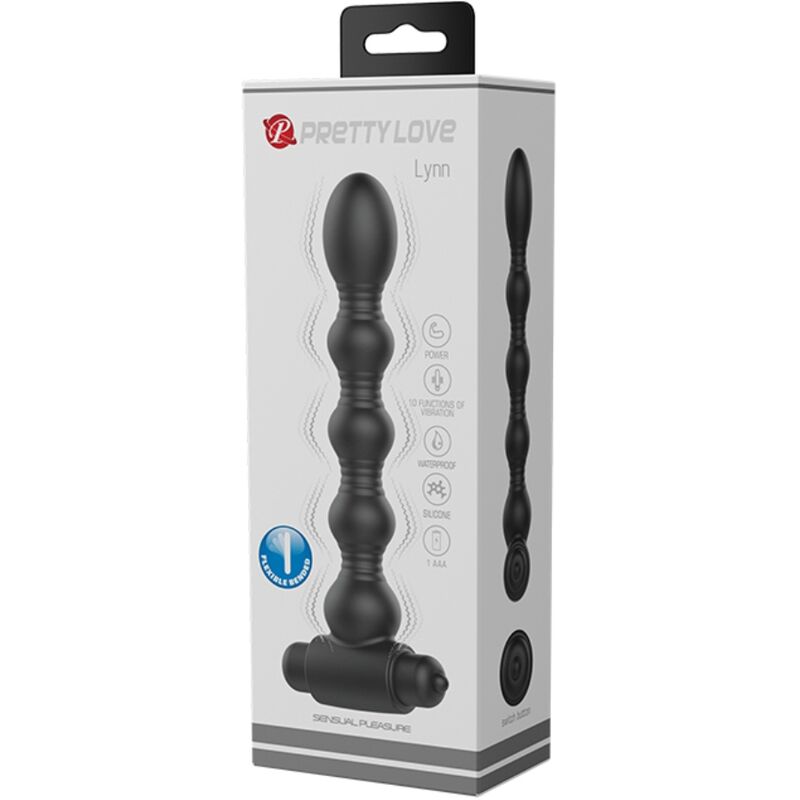 PRETTY LOVE - PLUG ANAL LYNN SILICONE 10 VIBRATIONS NOIR PRETTY LOVE