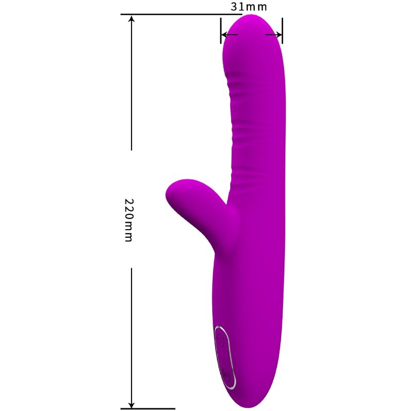 PRETTY LOVE - VIBRATEUR MULTIFONCTION ANGELIQUE + STIMULATEUR DE CLITORIS VIOLET PRETTY LOVE