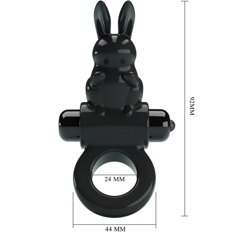 PRETTY LOVE - ANNEAU VIBRATEUR EXCITANT RABBIT 10 VIBRATIONS NOIR PRETTY LOVE