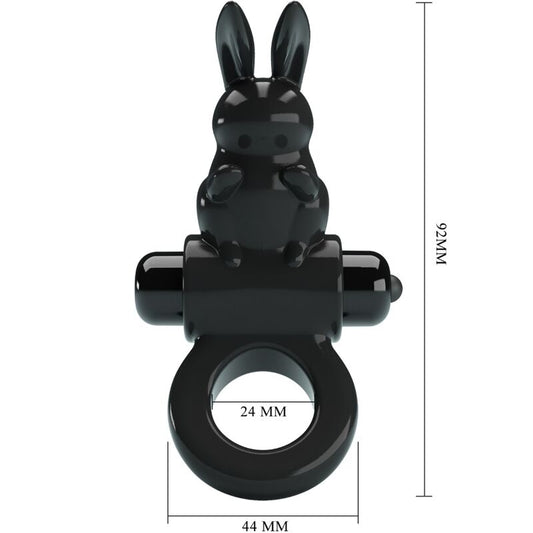 PRETTY LOVE - ANNEAU VIBRATEUR EXCITANT RABBIT 10 VIBRATIONS NOIR PRETTY LOVE