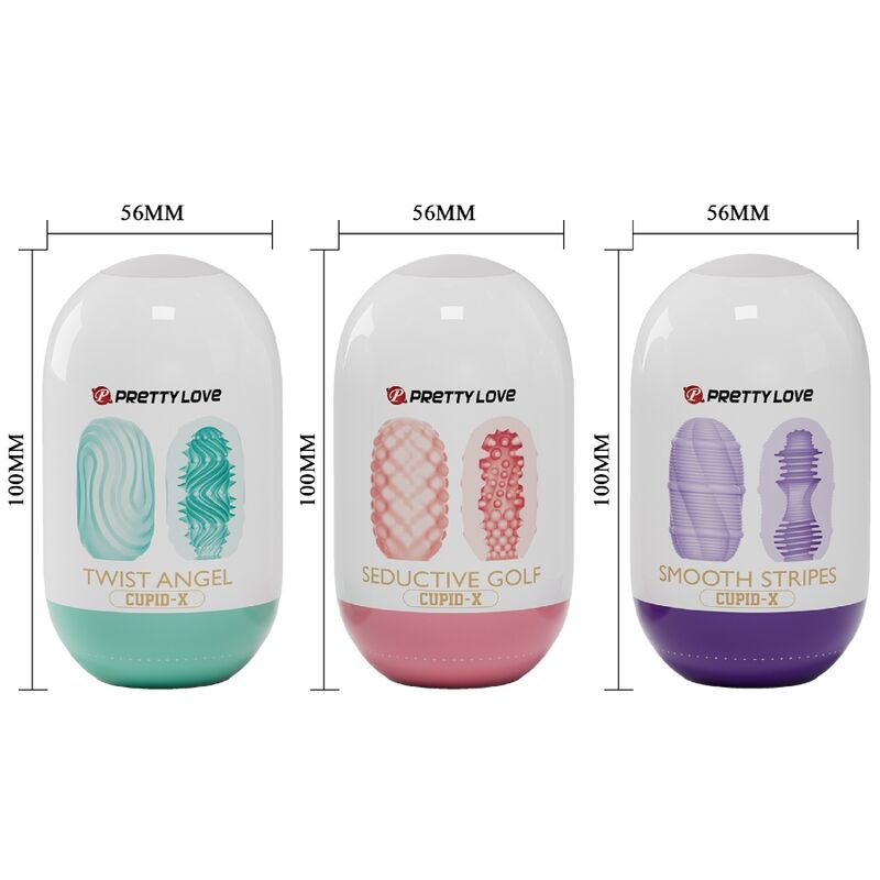 PRETTY LOVE - CUPID X 18 MASTURBATEURS POUR HOMMES DIFFÉRENTES TEXTURES PRETTY LOVE