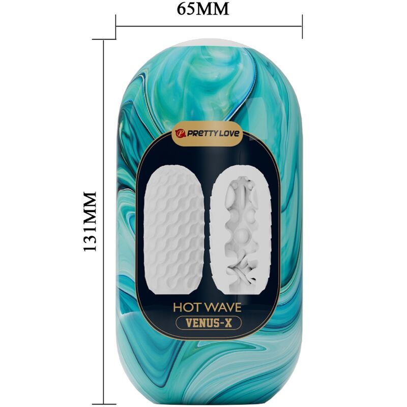 PRETTY LOVE - MASTURBATEUR POUR HOMME EN SILICONE HOT WAVE BLANC PRETTY LOVE