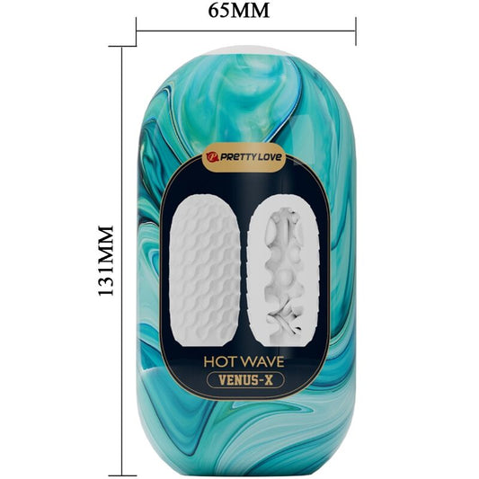 PRETTY LOVE - MASTURBATEUR POUR HOMME EN SILICONE HOT WAVE BLANC PRETTY LOVE