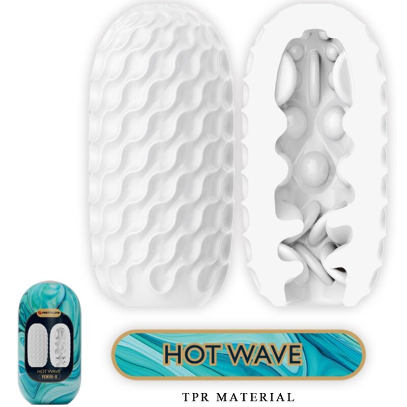PRETTY LOVE - MASTURBATEUR POUR HOMME EN SILICONE HOT WAVE BLANC PRETTY LOVE