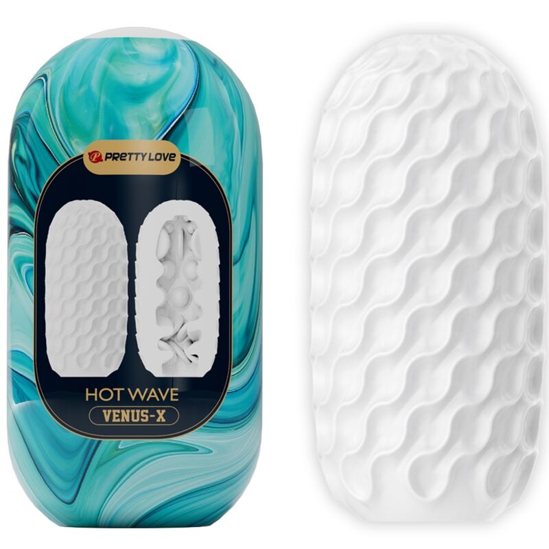 PRETTY LOVE - MASTURBATEUR POUR HOMME EN SILICONE HOT WAVE BLANC PRETTY LOVE