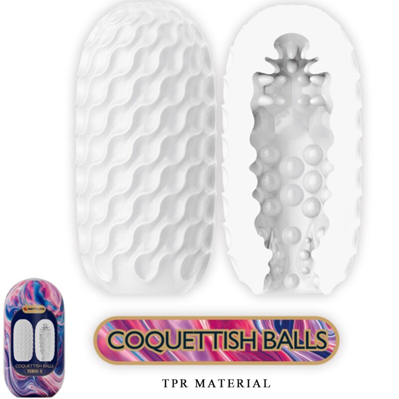 PRETTY LOVE - COQUETTISH BALLS MASTURBATEUR HOMME EN SILICONE BLANC PRETTY LOVE