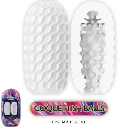 PRETTY LOVE - COQUETTISH BALLS MASTURBATEUR HOMME EN SILICONE BLANC PRETTY LOVE