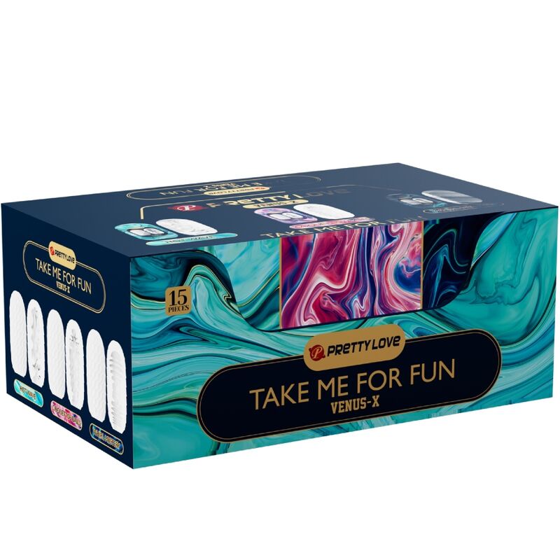 PRETTY LOVE - VENUS X 15 MASTURBATEURS HOMMES EN SILICONE BLANC PRETTY LOVE