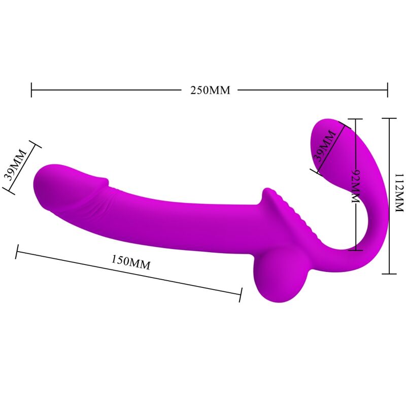 PRETTY LOVE - STIMULATEUR DOUBLE STRAP-ON KELPIE VIOLET PRETTY LOVE