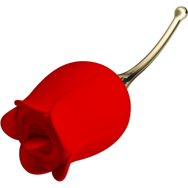 PRETTY LOVE - ROSE LOVER STIMULATEUR DE CLITORIS ROSE 12 VIBRATIONS ROUGE PRETTY LOVE