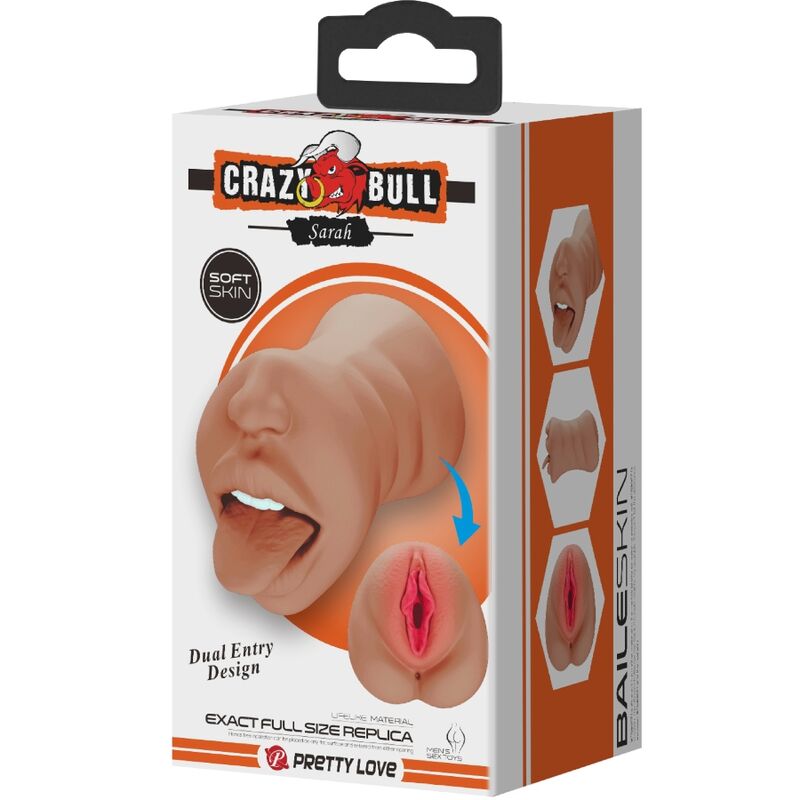 CRAZY BULL - SARAH DOUBLE MASTURBATEUR BOUCHE & VAGIN CHAIR CRAZY BULL