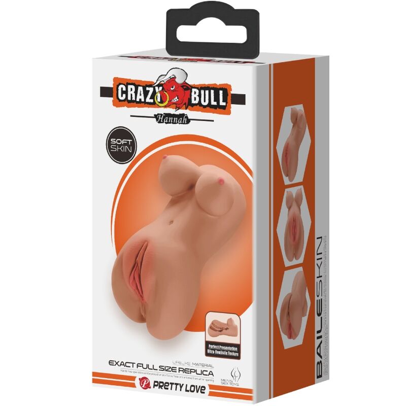 CRAZY BULL - HANNAH DOUBLE MASTURBATEUR VAGIN & ANUS MULÂTRE RÉALISTE CRAZY BULL