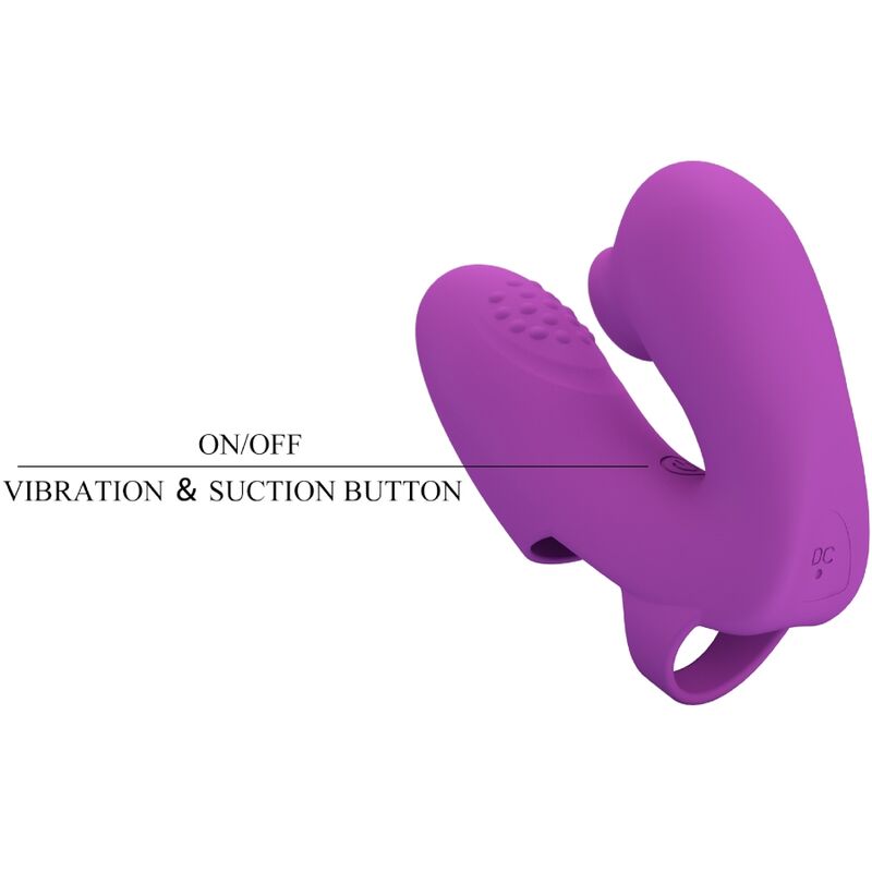 PRETTY LOVE - VIBRATEUR DE DOIGTS ATHENA AVEC STIMULATEUR DE CLITORIS VIOLET PRETTY LOVE