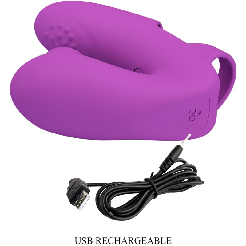 PRETTY LOVE - VIBRATEUR DE DOIGTS ATHENA AVEC STIMULATEUR DE CLITORIS VIOLET PRETTY LOVE