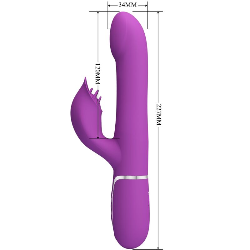 PRETTY LOVE - VIBRATEUR ET STIMULATEUR MULTIFONCTION 4 EN 1 VIOLET PRETTY LOVE