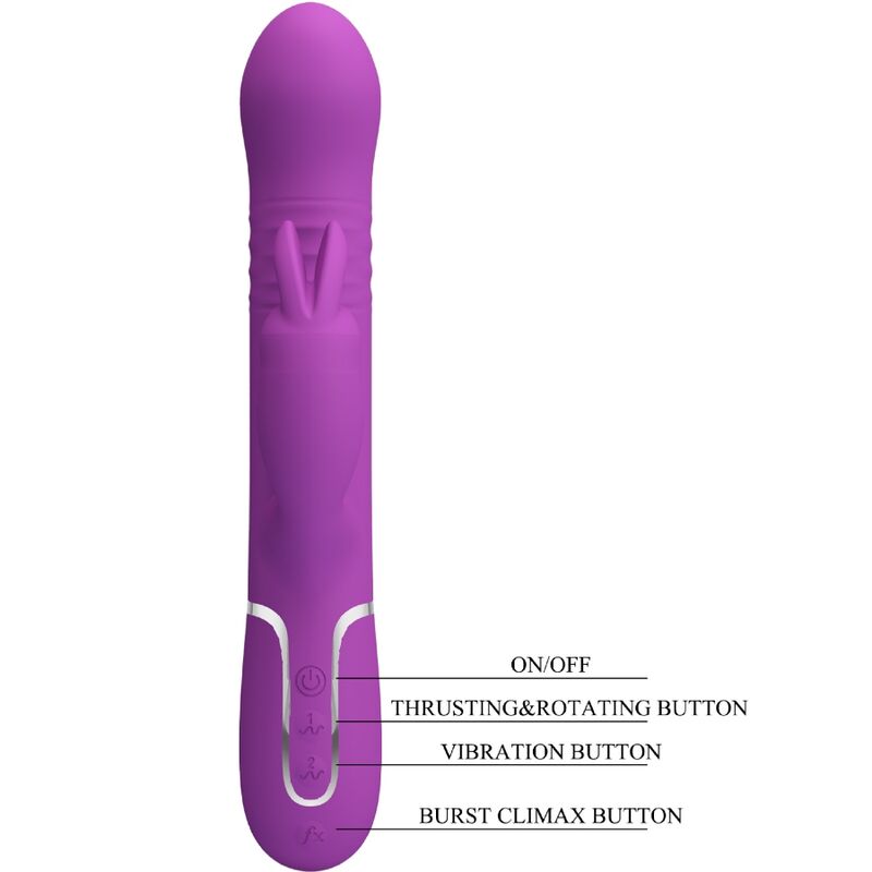 PRETTY LOVE - VIBRATEUR LAPIN MULTIFONCTION COALE 4 EN 1 VIOLET PRETTY LOVE