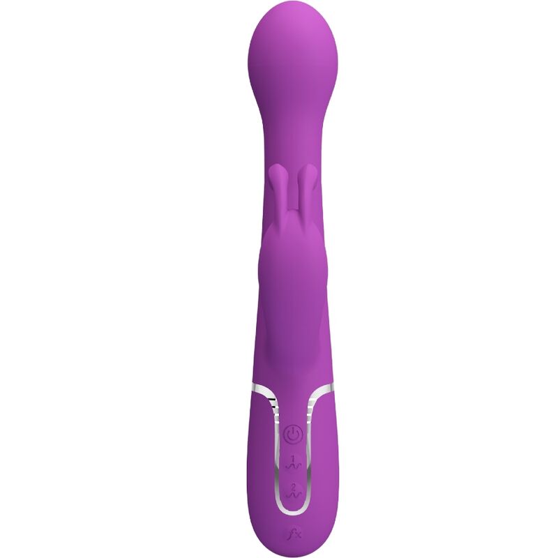 PRETTY LOVE - VIBRATEUR LAPIN MULTIFONCTION 3 EN 1 DEJON VIOLET PRETTY LOVE