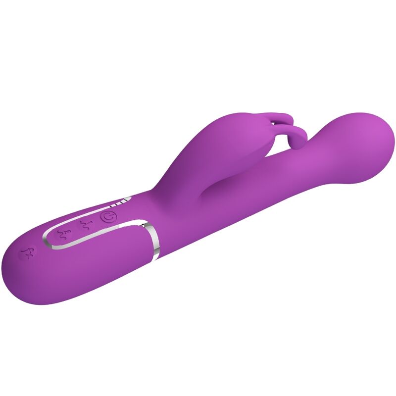 PRETTY LOVE - VIBRATEUR LAPIN MULTIFONCTION 3 EN 1 DEJON VIOLET PRETTY LOVE
