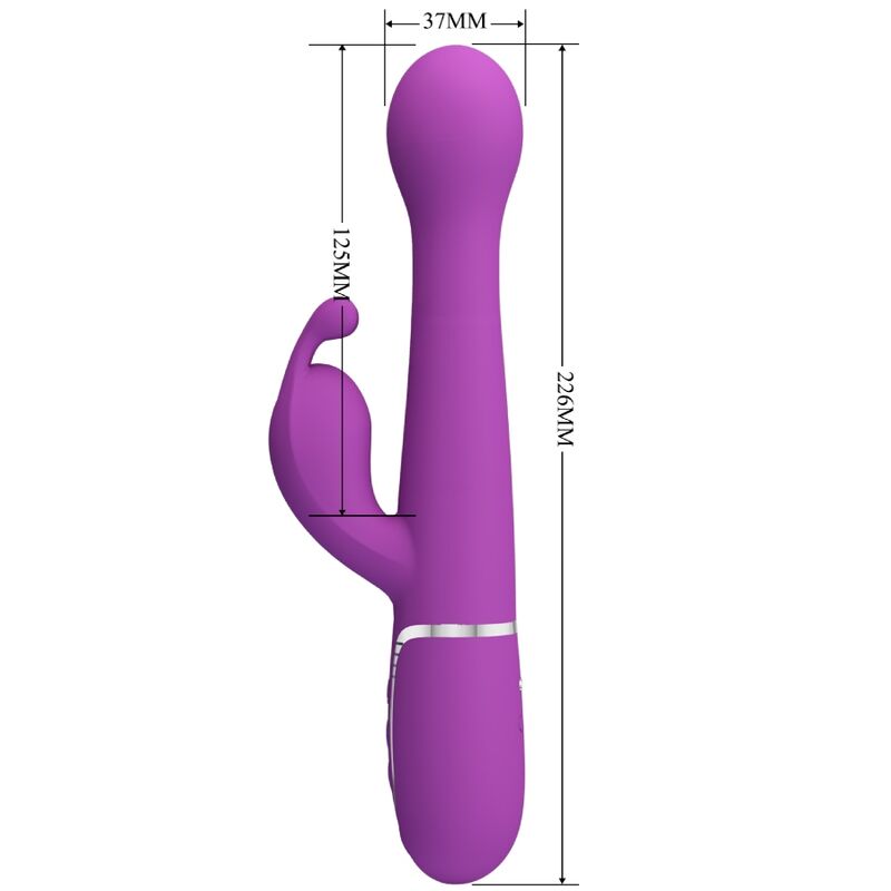 PRETTY LOVE - VIBRATEUR LAPIN MULTIFONCTION 3 EN 1 DEJON VIOLET PRETTY LOVE